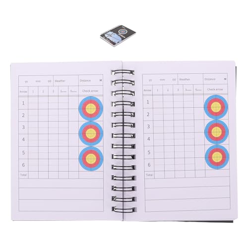 DECOMELODY Cuaderno de Puntuaciones para Torneos de Tiro Libreta Pequeña de Bolsillo Papel Anti Manchas Registro Preciso de Puntajes y Estadísticas para Entrenamiento y Competición