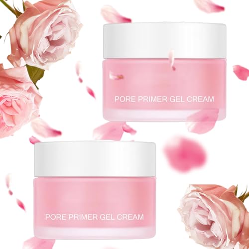 Pore Primer Gel Cream, 2 Stück Porenfüllende Gel Creme, Porenfüllende Creme, Grundierung für das Gesicht, Moisturising and Oil Control, Poren Verkleinern, Für Alle Hauttypen Geeignet
