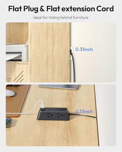 10' Ntonpower Power Strip w/ 6 Outlets & 3 USB Ports - image 3