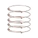 Expandable Wire Blank Bangle Bracelet for Childens DIY Jewelry Making,2.6 Inch,Rose Gold,Pack of 5