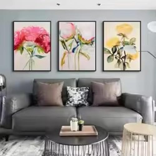 Affiches de fleurs pour habiller un mur vide décoration chambre rétro noir et blanc