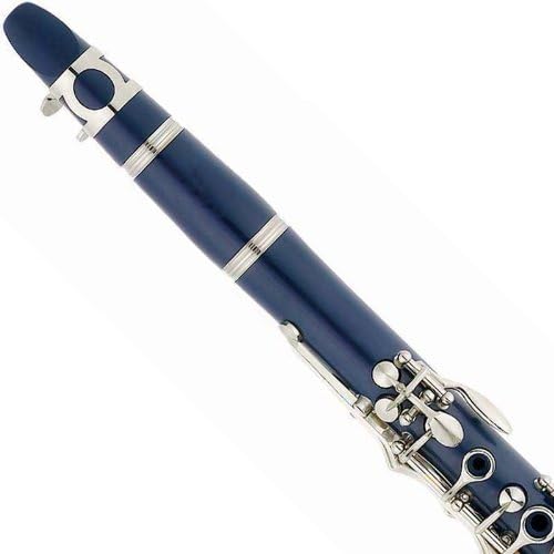 Mendini MCT-BL+SD+PB+92D Blue ABS B Flat Clarinet with Tuner, Case, Stand, Mouthpiece, 10 Reeds and More