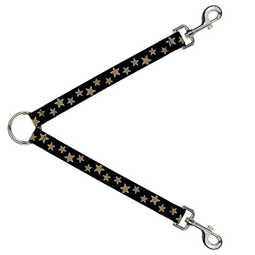 Divisor de correa Buckle Down DLS-W33914 de estrellas y leopardo azul de 2,5x76,2 cm 2