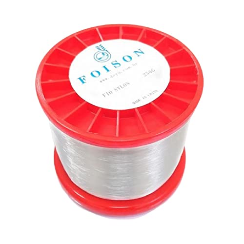 Linha De Pesca Monofilamento Nylon 250gr Branca ou Multicolor Várias Espessuras (0,30mm, Branco)
