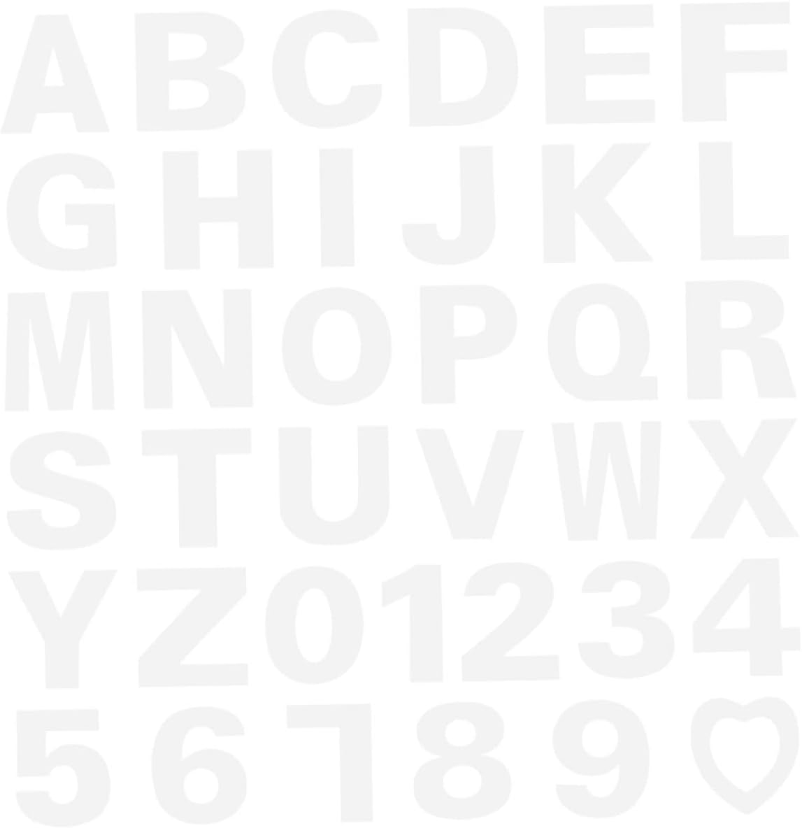 Cabilock 37pcs Heart Shaped Cake Stencils Number and Letter Templates for Creative Baking for Birthdays and Anniversaries Made from Food-Safe Pet Material