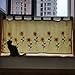 Qucover Cortina Corta,Cortina Media Ventana Estilo Rural Moderna Girasol con Trabillas de...