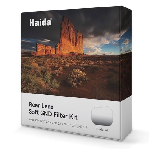 Haida Rear Lens Soft GND Filter Kit (GND0.3+0.6+0.9+1.2+1.5+Rear Lens Filter Case) for Sigma Lens for Sony ESony FE 12-24mm F4/F2.8 GM Lens 14mm f/1.8 GM Lens