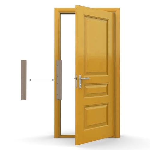 Door Armor 12″ Pry Shield Door Security Accessory – Heavy Duty Steel Lock Protector, Preve