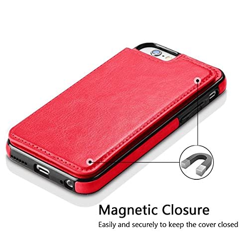 KOUYI Cover per iPhone 8 Plus/iPhone 7 Plus (5,5 Pollici), Custodia Portafoglio,Cover Libro,Pelle Flip/Folio Case con [Funzione di Supporto] [3-Scheda