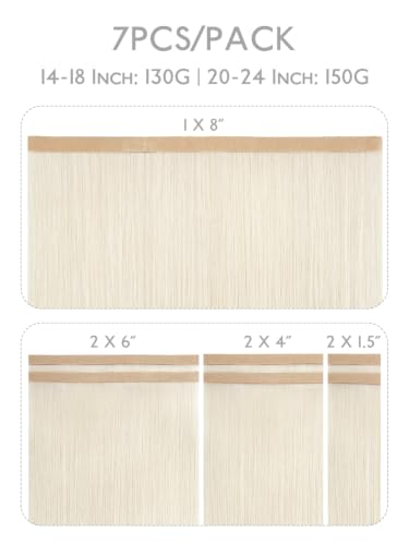 Image of WENNALIFE Multi-Piece Tape in Hair Extensions Human Hair, Tape in Weft