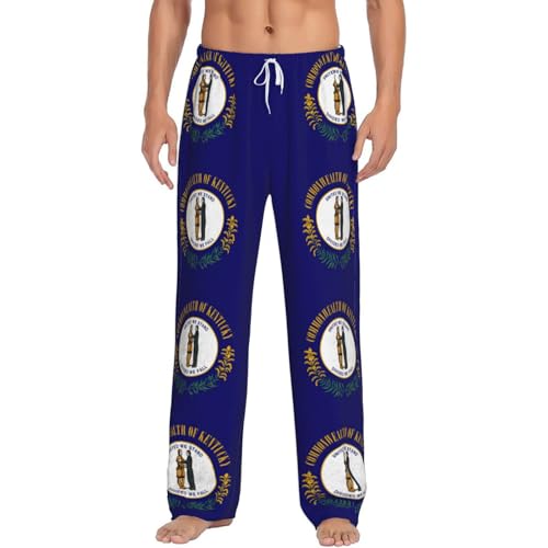 Pantalon de pyjama homme Kentucky en polaire à carreaux avec poches
