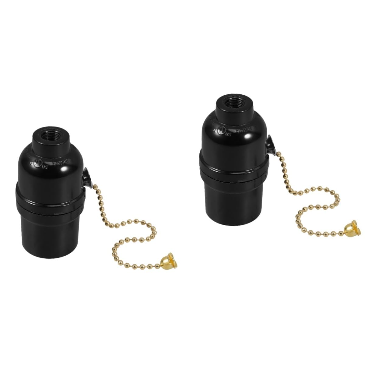 jojofuny 2pcs Pull Chain Light Fixture Socket Lamp Holder for Ceiling Light Pullswitch Lamp Socket Accessory for Lighting
