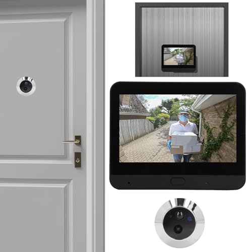 Türspion-Gucklochkamera, WiFi-Digital-Video-Türklingel mit Nachtsicht und Bewegungserkennung, 4,3-Zoll-IPS-LCD-Bildschirm, Digitale Türkamera, Gucklochkamera für Wohnungstür