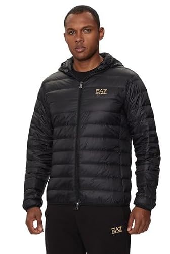 EA7 Para Hombre. 8NPB24_PNGPZ Chaqueta De Plumas Plegable Core Identity Negro (L), Casual, Poliamida - 6
