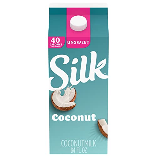 Silk Coconut Milk, Unsweet, Dairy Free, Gluten Free, Delicious Vegan Milk With 50% More Calcium Than Dairy Milk, 64 Fl Oz Half Gallon #TOP21