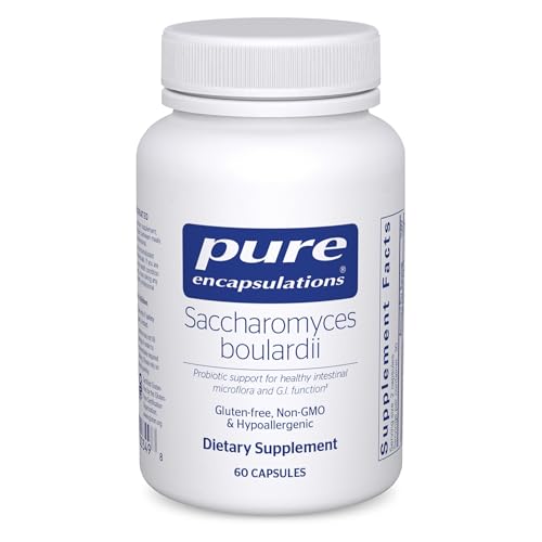 Pure Encapsulations Saccharomyces Boulardii | Natural Probiotic to Balance Intestinal Flora | 60 Capsules