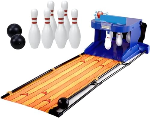 Foldable Indoor Bowling Alley Game with LED Scoreboard – Fun Interactive Family Game for Kids & Adults, Automatic Scoring, 3.5m/11ft – Perfect for Parties & Gatherings