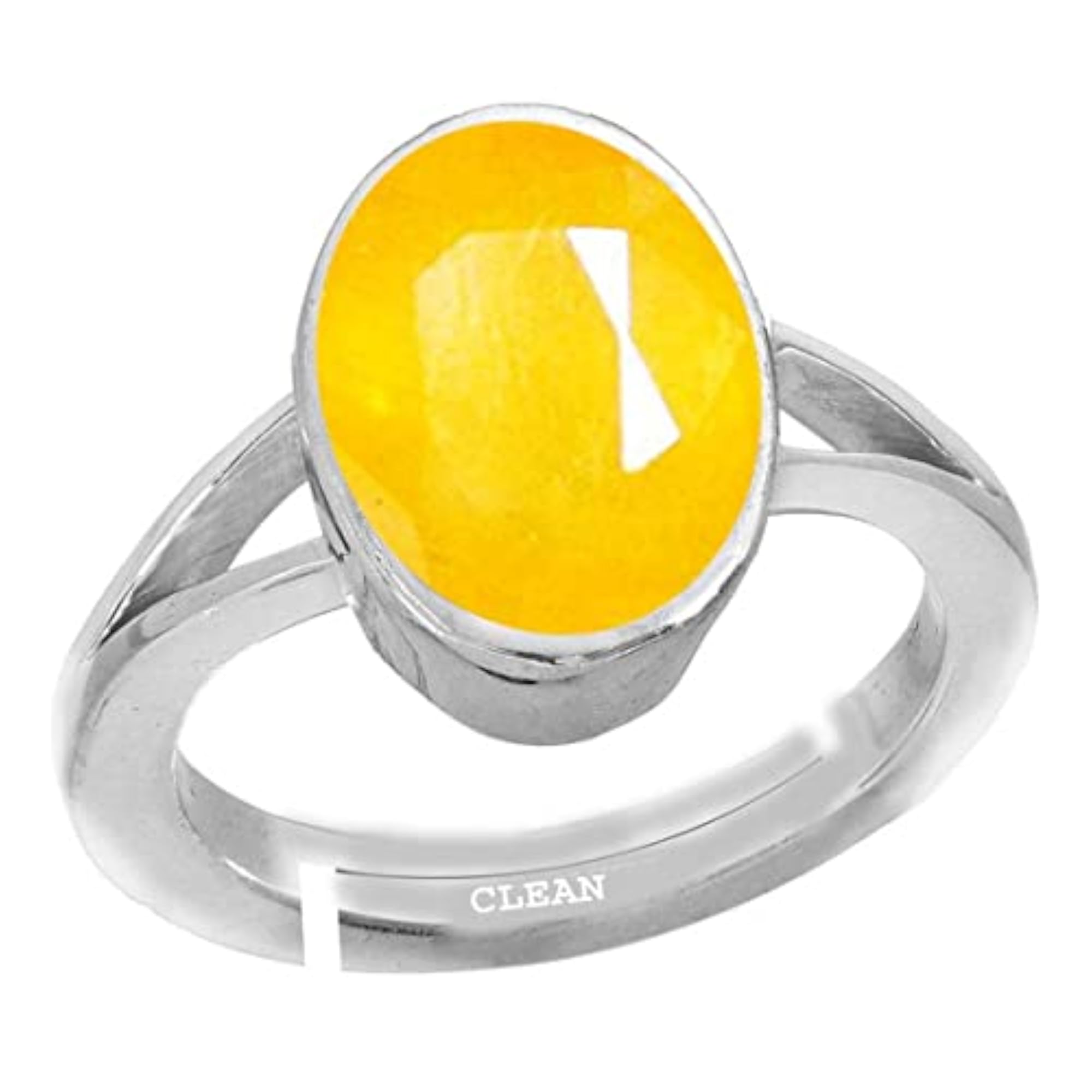 Women's Yellow Sapphire 4.25 Ratti Adjustable Ring, 925 Sterling Silver