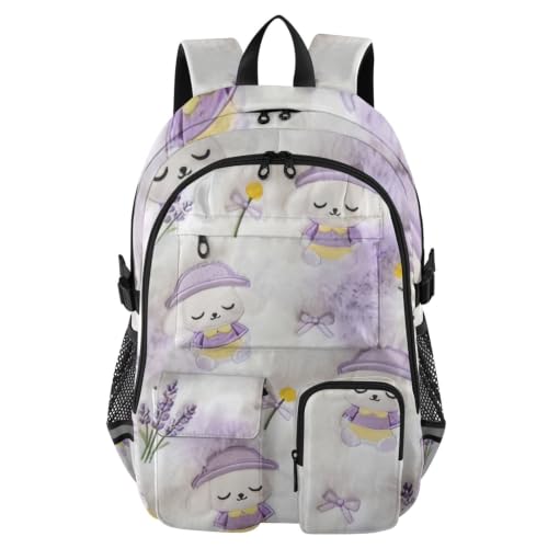 Mochila para laptop de viaje en color lavanda ideal para la universidad