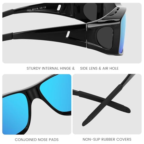 Image of Night Driving Glasses for Men Women Fit Over Sunglasses Anti Glare Polarized HD Night Vision Glasses