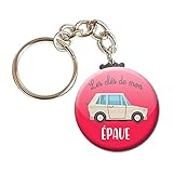 Porte Clés Chaînette 3,8 centimètres Les clés de mon Epave Idée Cadeau Accessoire Fête Noel Anniversaire Remerciement Humour Moto Maison Voiture