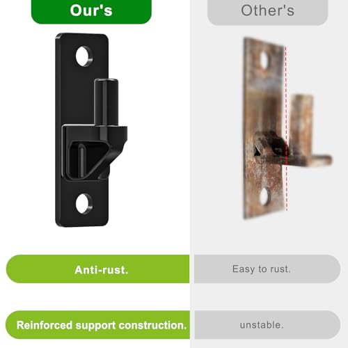 Image of Insaga Heavy Duty Gate Hinges,2Pack High Strength Steel with E-Coating Finish, 6mm Thick Rustproof Hinges for Farm Gates, Chain Link Fences, Barns, Sheds & Driveways (4.9 inchx1.5 inch)
