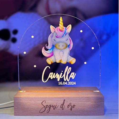 Pixel® Lampada personalizzata con nome luce notturna per bambini bambina