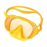 kowaku -Schnorchelbrille Anti-Fog Scuba Dive Panoramablick mit Nasenabdeckung Einstellbare Vollgesichts-Tauchmaske für Frauen Outdoor, GELB
