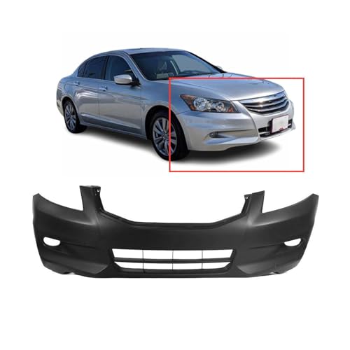 Image of FitParts Compatible with Honda Accord 2011-2012 Front Bumper Cover | Primed, With Fog Light Holes, Without Parking Sensor Holes, Sedan, Ready to Paint, OEM 04711TA6A91ZZ, HO1000279