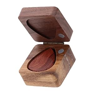 ERINGOGO Houten Gitaar Picks Plectrums Met Houten Opbergdoos Instrument Onderdelen Geschenken Voor Gitaar Akoestische Gitaar Elektrische Gitaar Gitaar Ukelele Viool