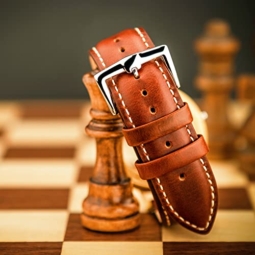 Brismassi Esetti B&E Top Grain Leather Watch Bands 16Mm 18Mm 19Mm 20Mm 21Mm 22Mm Quick Release Watch Strap Men Women, Elegant Replacement Band For Watch & Smartwatch #TOP6