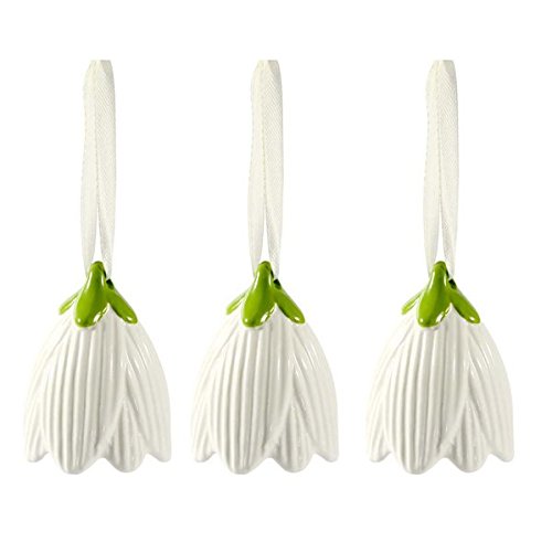 Preisvergleich Produktbild 6er-Set Porzellan-Anhänger »Maiglöckchen«