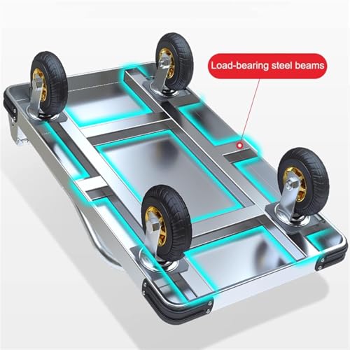 Carretilla plegable para carga con ruedas giratorias 360° miniatura 5