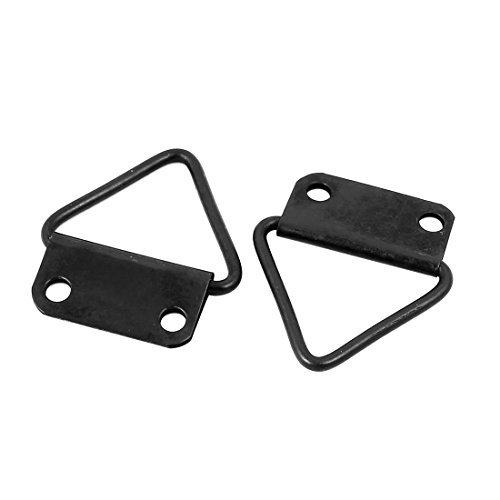 Image of Aexit 32mmx29mm Cross Nails, Screws & Fasteners Stitch Picture Frame Triangle Ring Hanging Hanger Picture Hangers Black 10pcs