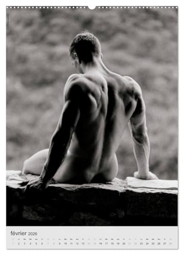contrastes hommes (Calendrier mural 2026 DIN A2 vertical), CALVENDO calendrier mensuel: Calendrier mensuel avec 13 photos en noir et blanc avec du nu artistique masculin (CALVENDO Érotisme)