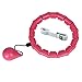 Smart Hula Ring Hoop, Cerchio Hula ponderato, 24 nodi staccabili con rotazione automatica, addominale fitness con palla per adulti e adolescenti, rosa