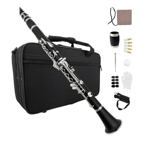 Vetimobato Advance C key Clarinet Ebonite wood Clarinet Nickel Plated Keys with 2 Barrels High-grade...