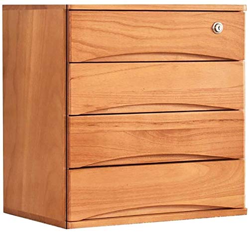 Preisvergleich Produktbild Aktenschränke SOAR Datenaktenschrank Massivholz Office Desktop Aufbewahrungsbox Shelf Datenrahmen mit Schloss 4-Schicht-Aufbewahrungsbox kleine Kommode Setzen A4-Papier (Color : Beige)