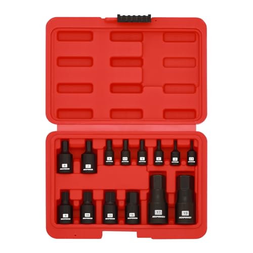Image of MIXPOWER 14-Piece Dr. Bit Socket Set, 2.5mm to 19mm, 1 /4 inch, 3 /8 inch and 1 /2 inch Drive, Cr-Mo Impact Grade, Metric, Hex Bit Socket