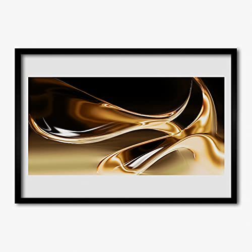 Affiche encadrée 70x50 cm Tulup pour habiller un mur vide avec art abstraction or