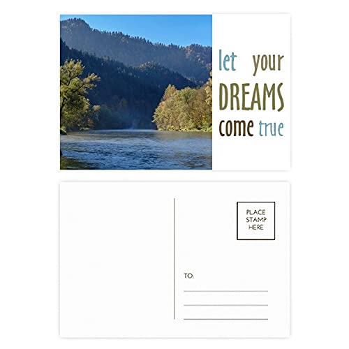Cartes de remerciement forêt et reflet sur l'eau pour écrire vos plus beaux souvenirs