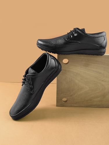 Image of Liberty Healers HA1 12 Formal Lacing Derby Shoes for Men with Rubber Sole| Suitable for Wedding Office Wear | Durable Lightweight and Cushioned Footbed | Shock Absorption