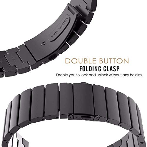 Correa de reloj de 22mm de acero inoxidable para pulsera inteligente Samsung Gear S3 3