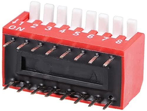 3x Roter DIP-Schalter Piano-Dip 1–10 Positionen – 2,54 Mm Raster, Für Leiterplatten & Steckbretter