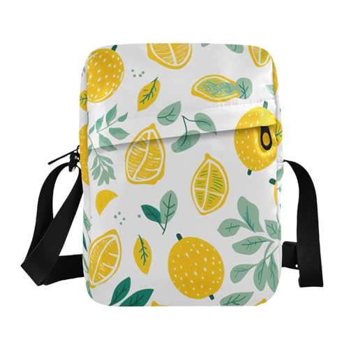 Crossbody Bag Lemon Summer Messenger Bag for Women Men Purse Shoulder Bag Satchel Bag with Adjustable Strap 214B2731