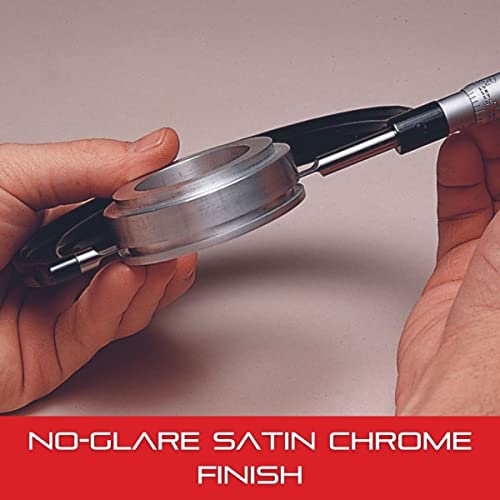 Starrett Outside Micrometer With Advanced Sleeve Design, Satin Chrome Finish And Insulated Frame - Quick And Easy Adjustment, 0-1" Range, 0001" Graduations - T444.1Xrl-1 #TOP4