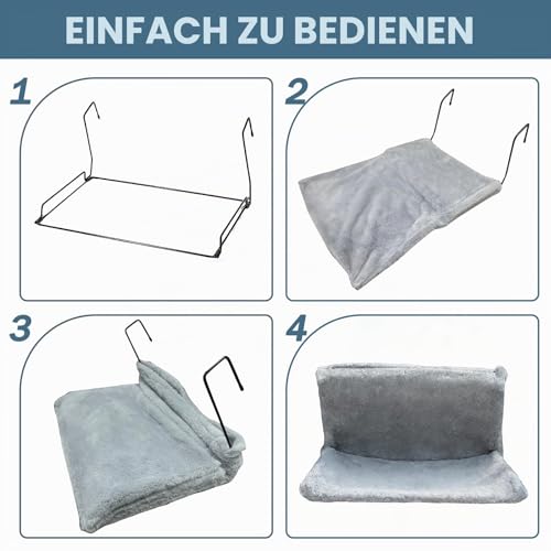 Katzenbett für Heizung Flauschig Katzenhängematte Katzenheizungsliege Katzen Hängematte Heizkörper Fensterliege Wandmontage Balkongeländer Heizungsliege Katzen Bett Hängeliege