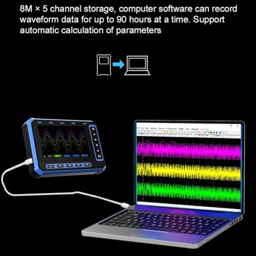 Oscilloscope numérique 5 canaux avec interface WiFi et acquisition rapide 3 Msps OS-5C