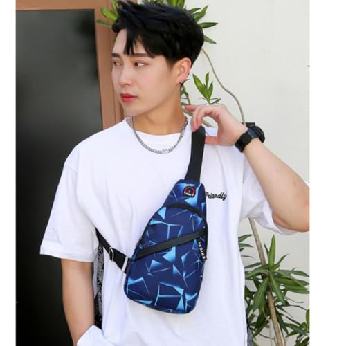 Sling Bag Multipurpose Travel 2-Layer Canvas Shoulder Black4