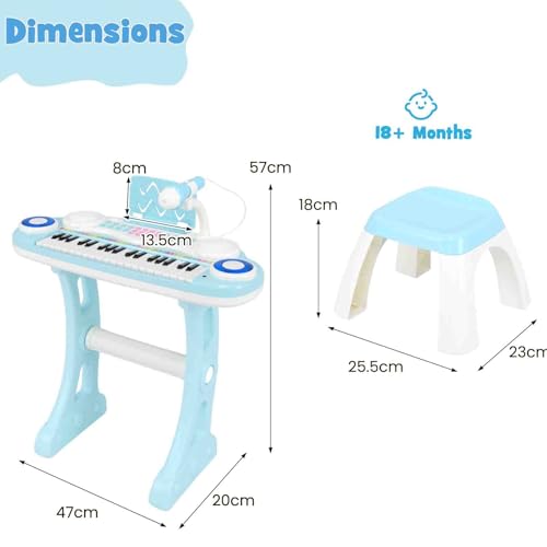Piano électronique pour enfant de 3 ans, le cadeau idéal bleu